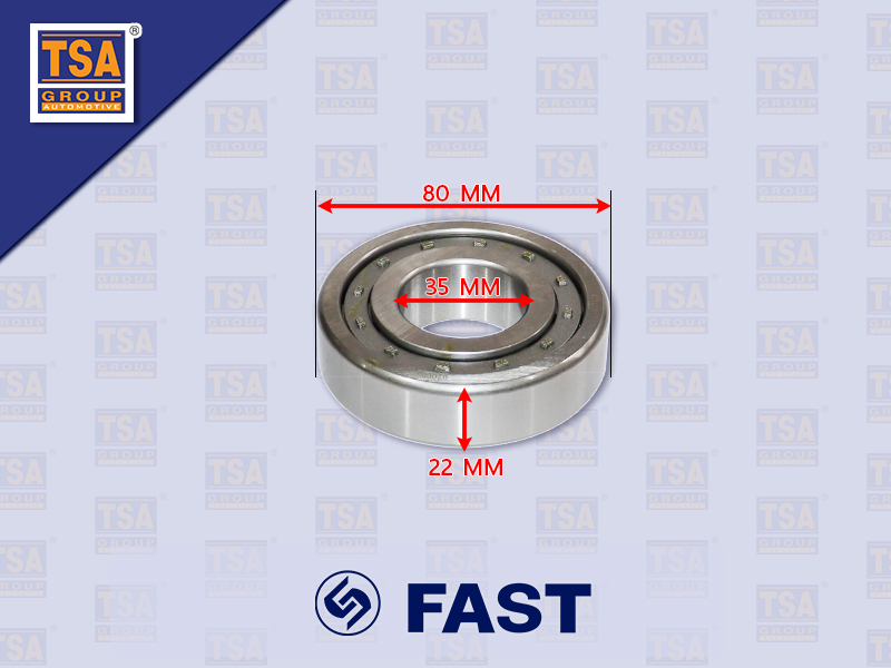 ลูกปืนคอเฟืองเกียร์2ชั้น FAST 9JS119T-B 80*35*22MM 42307E
