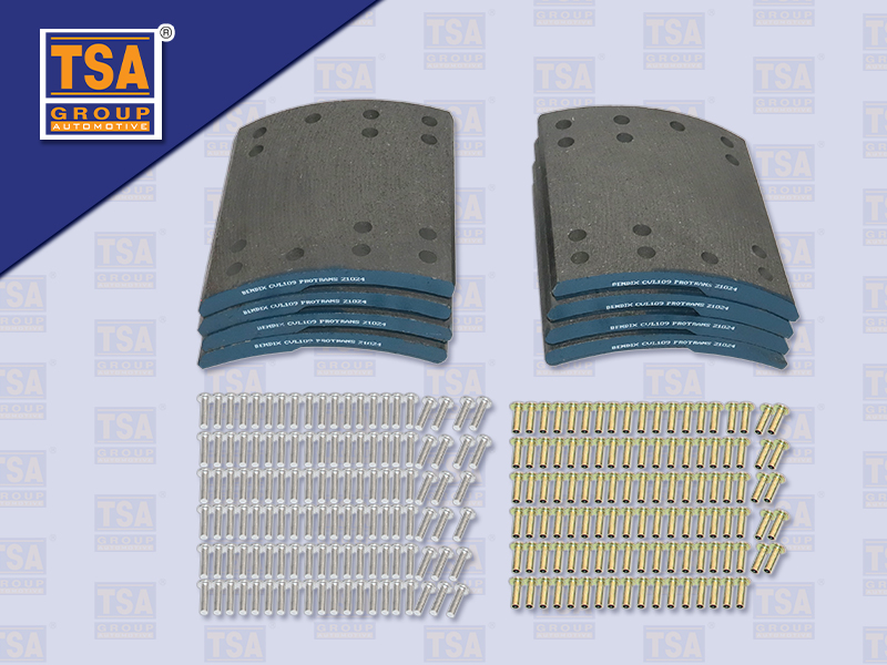 ผ้าเบรคหลัง NS UD เควสเตอร์ 28รู BENDIX