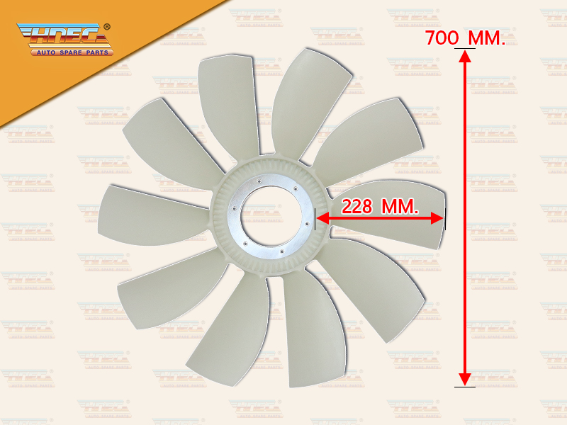 ใบพัดเครื่องท้าย DAEWOO 10ใบ 700*228MM HNEC