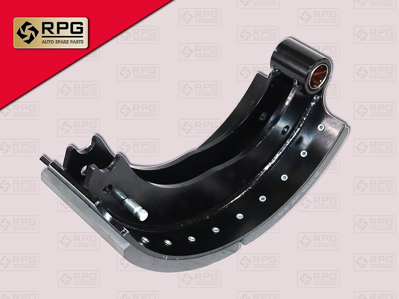 ก้ามเบรคหน้า ตัวล่าง HN VICTOR ขอบตรง 6"  เหล็กเหนียว +ผ้า 20รู RPG 4601-EV072