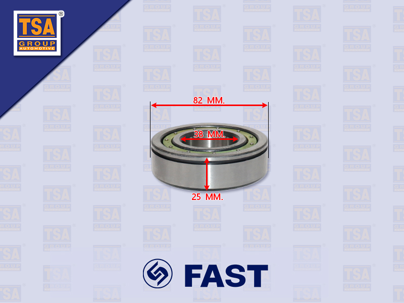 ลูกปืนราวล่างตับหลัง FAST 9JS119T-B 82*38*25MM 10JSX200A-1704020