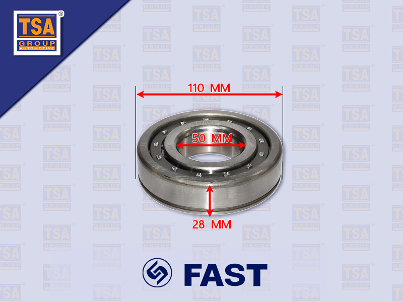 ลูกปืนฝาหลังท้ายเกียร์ FAST 9JS119T-B 110*50*28MM 192310E