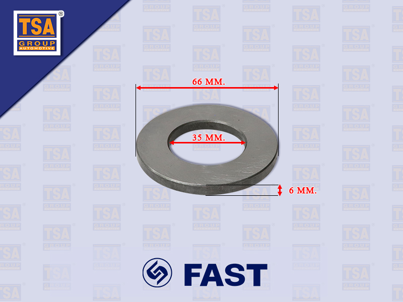 แหวนรองเกียร์ถอยสะพานรูใหญ่ FAST 6DS100TA DS100-1701087 66*35*6MM