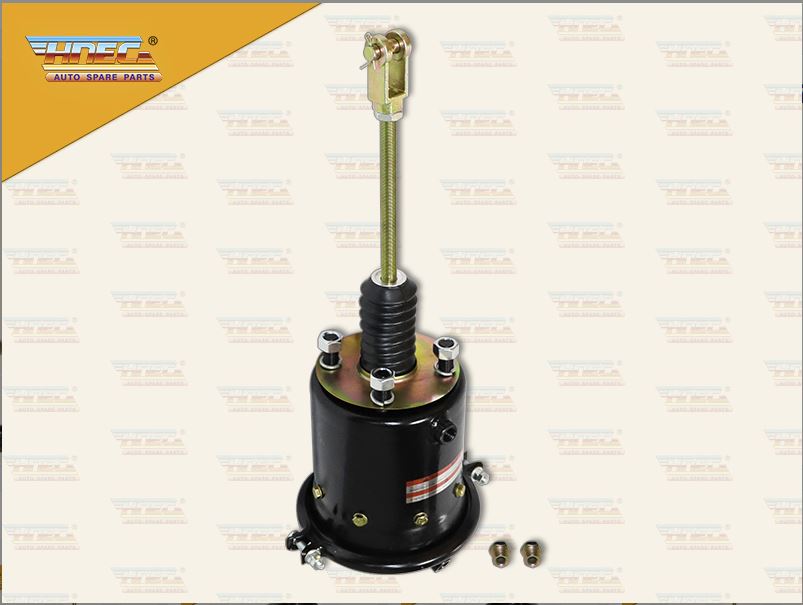 หม้อลมเพลา 2ชั้น HN ZM รูลม 15MM แกนยาว เบรคแห้ง สีดำ HNEC