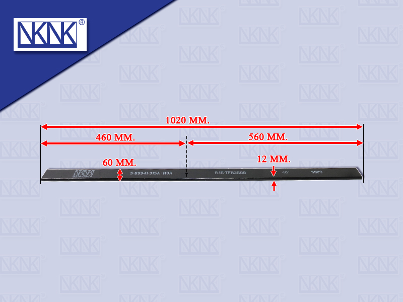 แหนบเสริมกระดาน IS TFR 12*60*1020MM NKN