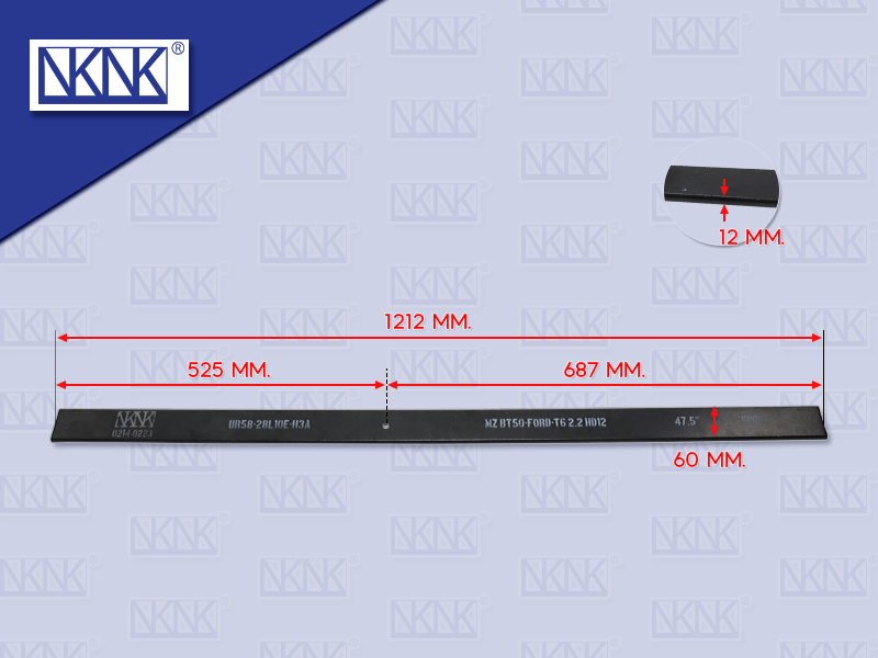 แหนบเสริมกระดาน MD BT50 PRO FORD T6 2.2 47.5" 12*60*1212MM NKN