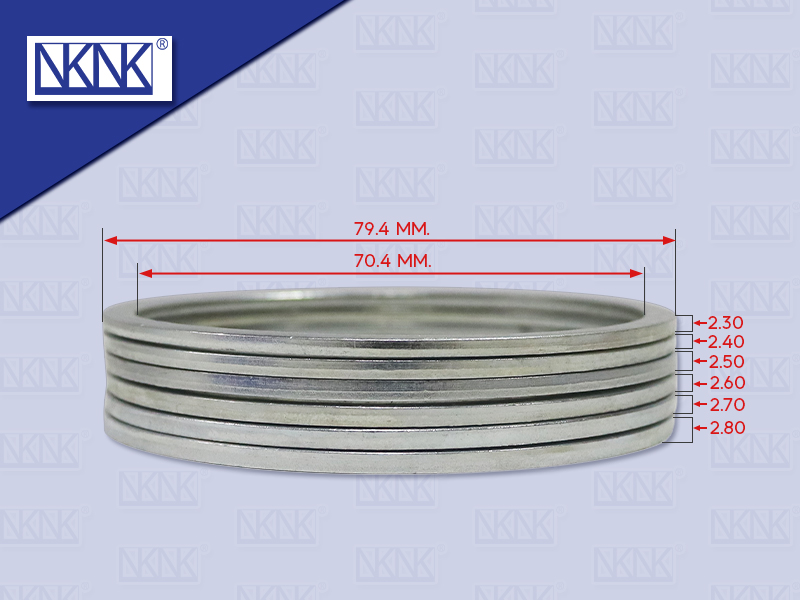 แหวนรองปั๊มน้ำมันเกียร์ IS HN DECA270 MEGA320 6SD1 P11C 9S109 1ชุด=6ตัว NKN79.4*70.4*2.3 2.4 2.5 2.6 2.7 2.8 MM