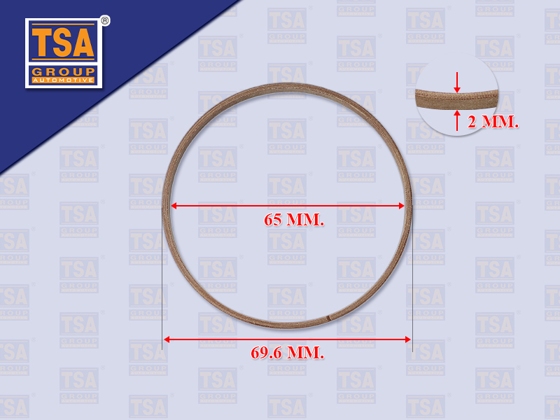 ไฟเบอร์รองลูกปืนราวบนตับหลังอิตั้น HN MEGA260 FVR FVM300 ES11109 69.6*65*2 MM