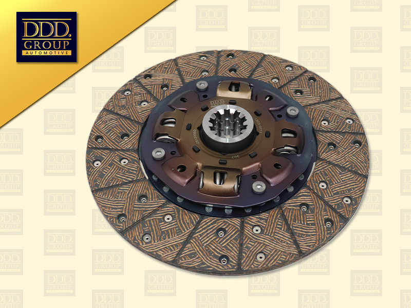 แผ่นคลัช HN 14'' 10 ร่อง EURO3 ไม่ทองแดง รู 44.5MM 350*220*10*44.5 DDD