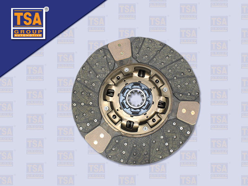 แผ่นคลัช HN 17''10 ร่อง EURO3 ปลายใหญ่ (ทองแดง)รู 50 มิล (TSA)(430*250*10T 50.8)