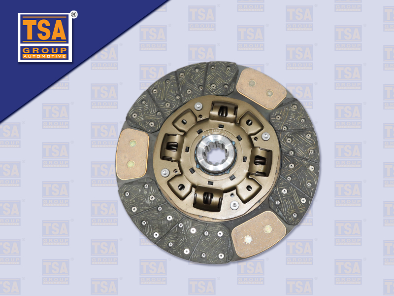 แผ่นคลัช IS 14''10 ร่อง EURO3(ทองแดง)รู 38 มิล(TSA)(350*220*10T 38)