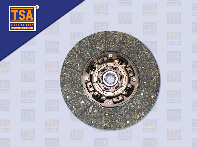 แผ่นคลัช HN 17''10 ร่อง EURO3 ปลายเล็ก (ไม่ทองแดง)รู 45 มิล (TSA) (430*250*10T 44.6)