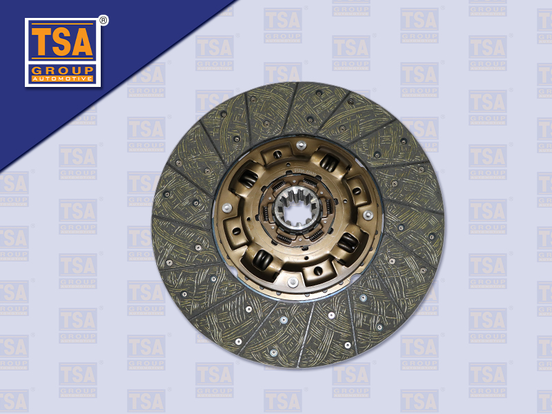 แผ่นคลัช HN 17''10 ร่อง EURO3 ปลายใหญ่ (ไม่ทองแดง) รู 50 มิล (TSA) (430*250*10T 50.8)