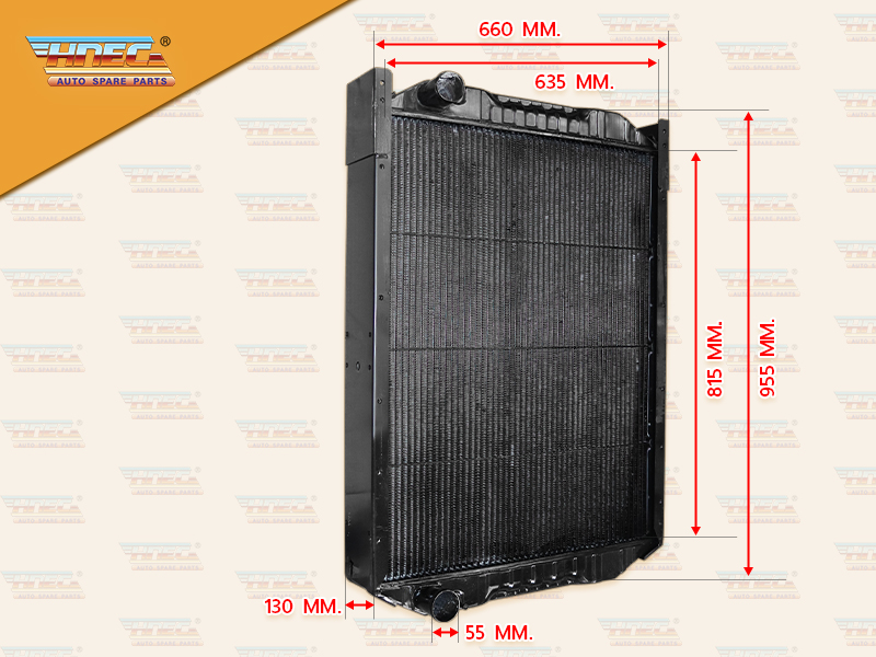 หม้อน้ำ HN (FL 226-227) รุ่นไม่มีฝา (ท่อน้ำ บน,ล่าง R) (16081-3730 G)