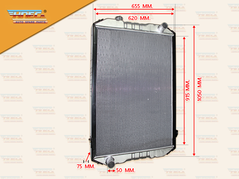 หม้อน้ำ IS (DECA320) มิเนียม ฝาหม้อน้ำข้างซ้าย(ท่อน้ำ บน R,ล่าง L)