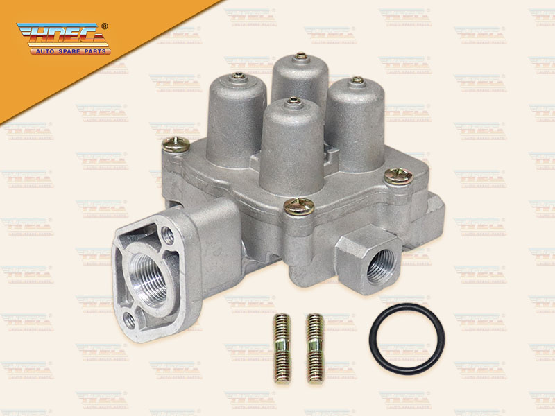 วาว์ลจ่ายลมติดกรองดักน้ำ 4 ทาง (นมเล็ก) หน้าแปลนเชื่อมกรองดักน้ำมีเกลียว (HNEC)