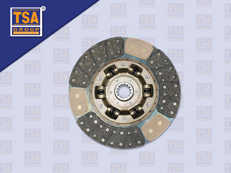 แผ่นคลัช FS 14" 14 ร่อง ทองแดง รู 44.4 MM 350*220 MM (TSA)