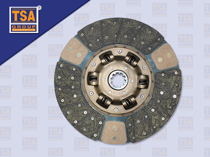 แผ่นคลัช HN 15" 10 ร่อง ทองแดง รู 45 MM 380*220 MM (TSA)