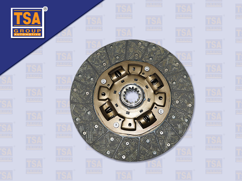 แผ่นคลัช FS 14'' 14 ร่อง EURO3 ไม่ทองแดง รู 44 MM 14'' 350*220MM (TSA)