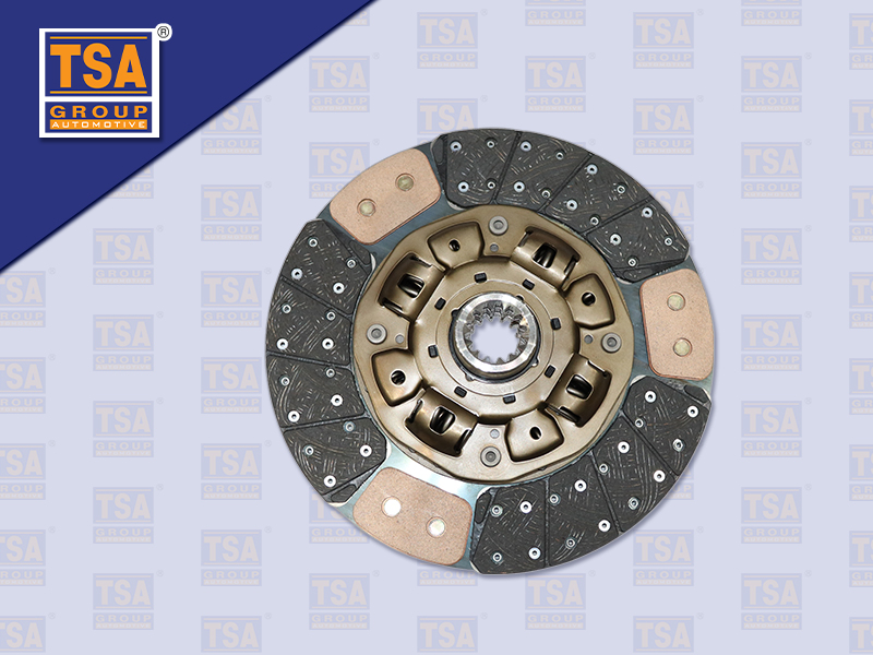 แผ่นคลัช FS 14'' 14 ร่อง EURO3 ทองแดง รู 44 MM 350*220 MM (TSA)