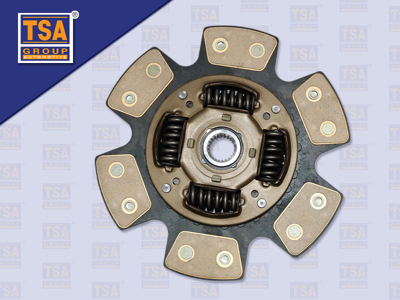 แผ่นคลัช MS TRITON 10" 23 ร่อง EURO3 ทองแดง 6 แฉก รู 25 MM (TSA)