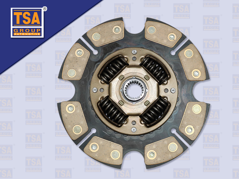 แผ่นคลัช TY VIGO 10.5" 21 ร่อง EURO3 ทองแดง 8 แฉก รู 29 MM (TSA)