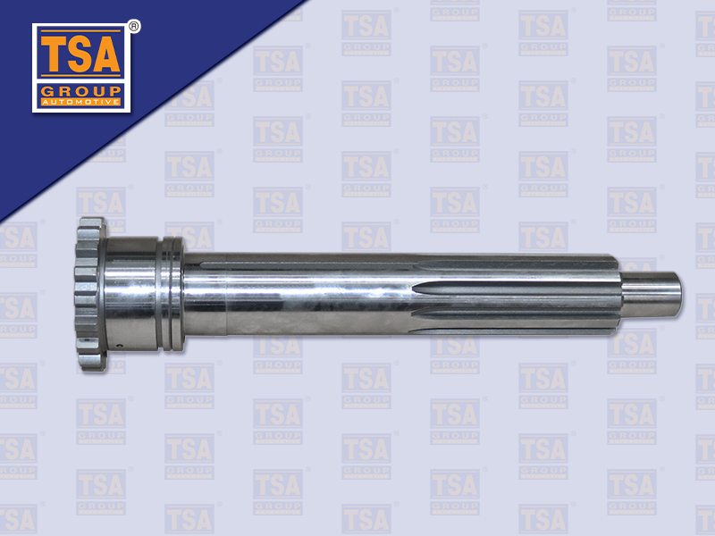 ปลายเกียร์อิตั้น 45 MM เกลียวน้ำมันมี ร่อง 18 ร่อง 80/12 MM เม็ดใหญ่ ปลาย25/320 MM+บู๊ช