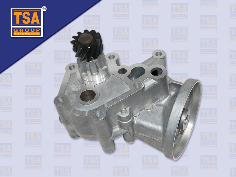 ปั้มน้ำมันเครื่อง MS 4D31-34 FE449 กรองเดี่ยว รุ่นกรองเปลี่ยนไส้ 11 ฟัน (TSA)