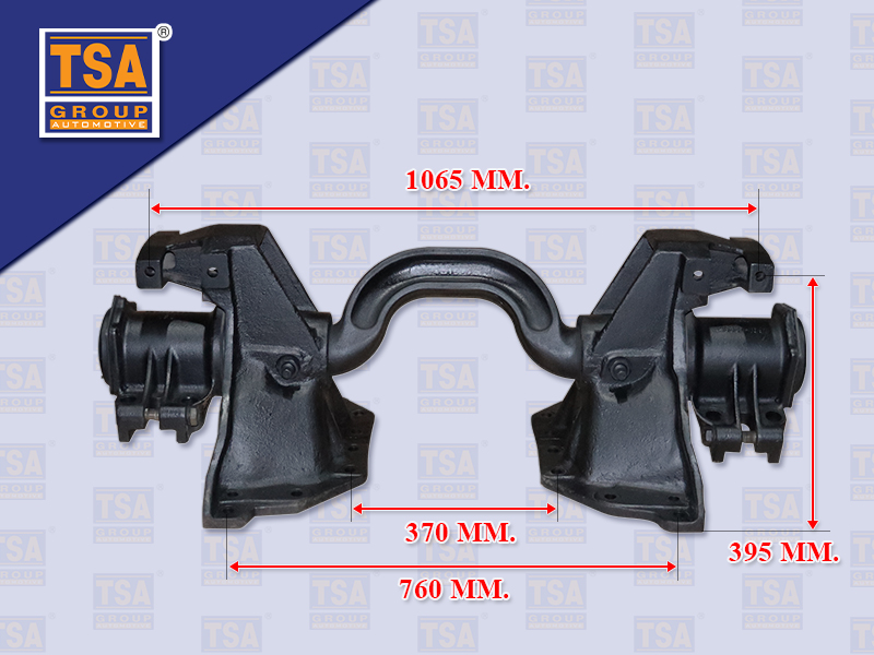 แท่นเพลาโบกี้ HN SUMO KT แกนงอ+ตุ๊กตา ช่วงคัทซี 370 MM (TSA)