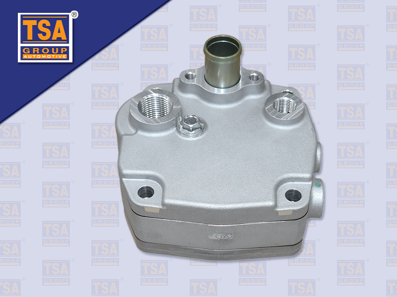 ฝาปั้มลม IS 6HK1 240PS รุ่นท่อสวม 2006 รูลมออกข้าง ทะลุ 1 รู ครบชุด 3 ชั้น (TSA)