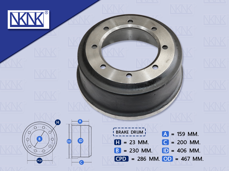จานเบรคหน้า HN MEGA500 6" ตูดเตี้ย 200MM