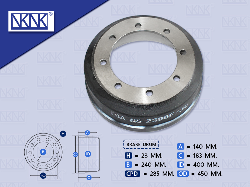 จานเบรคหน้า NS UD 5" CW30 CW41