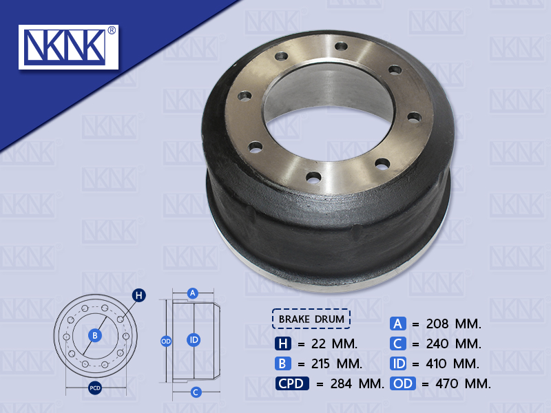 จานเบรคหลัง MS FS 8" TURBO 527T