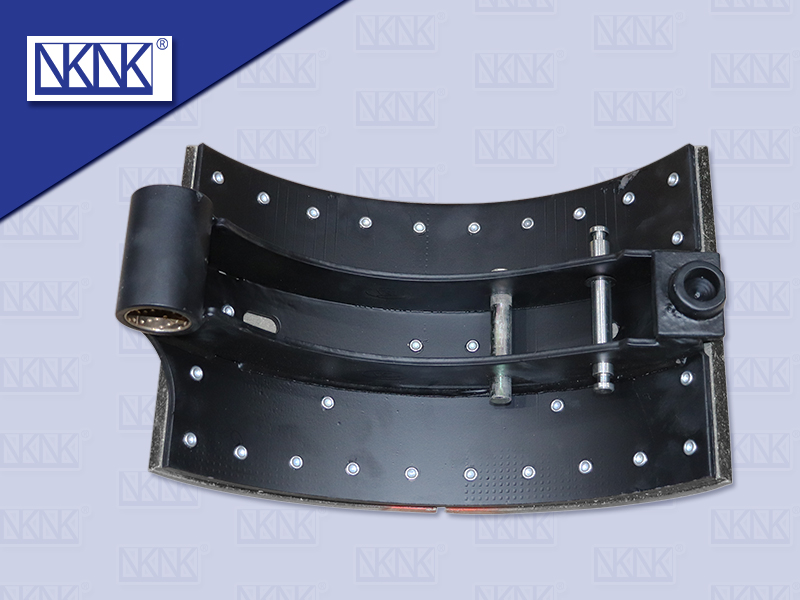 ก้ามเบรคหลัง HN MEGA เหล็กเหนียว+ผ้า 32 รู