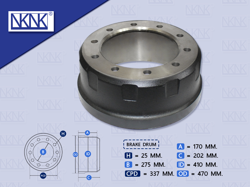 จานเบรคหน้า MS FS FV380 6'' 10 น๊อต