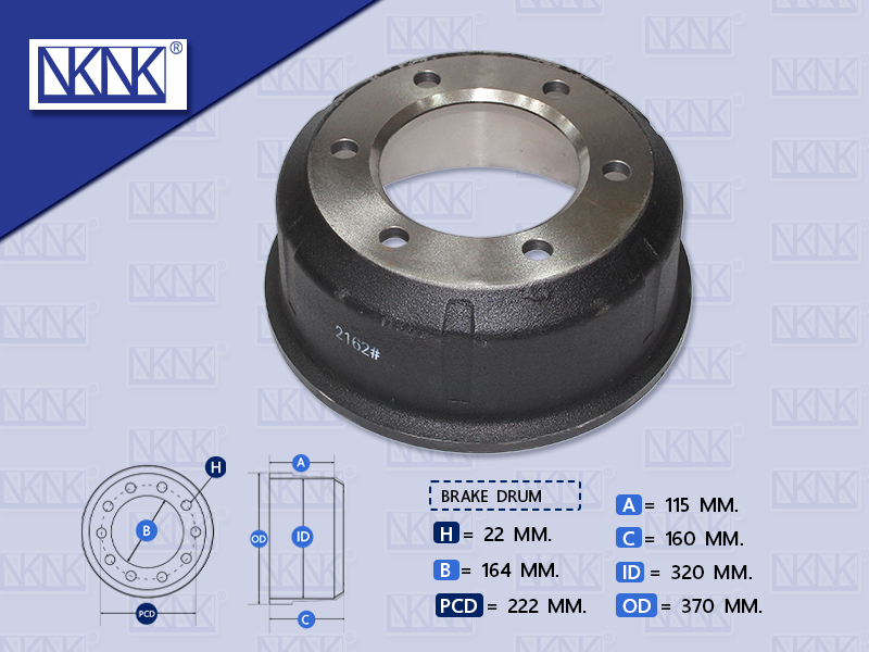 จานเบรคหน้า HN FG 4.5" 6น๊อต