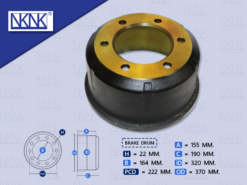 จานเบรคหลัง IS FRR210 6" 6น๊อต