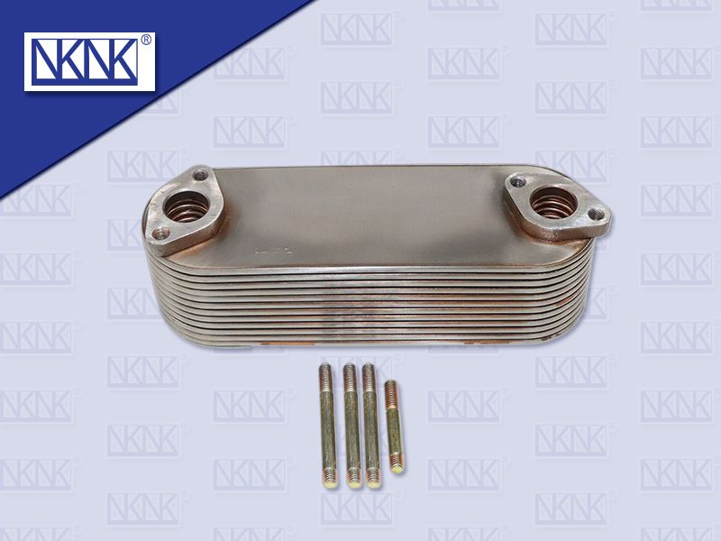 ไส้ออยคลูเลอร์ NGV 6114B 280แรง เครื่องจีน SHANG CHAI 12 ชั้น ขอบโค้ง 250*80 MM