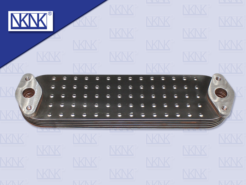 ไส้ออยคลูเลอร์ IS 6SD1 240 270 6 ชั้น ขอบโค้ง รุ่นกรองเปลี่ยนทั้งลูก กรองเหล็ก 385*100 NKN