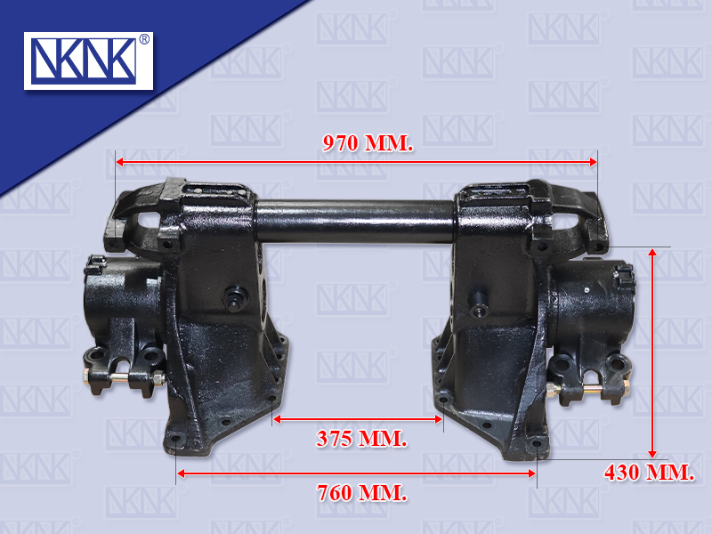 แท่นเพลาโบกี้ IS JUMBO รุ่นลิ่ม+ตุ๊กตา แกนเล็ก 95 MM