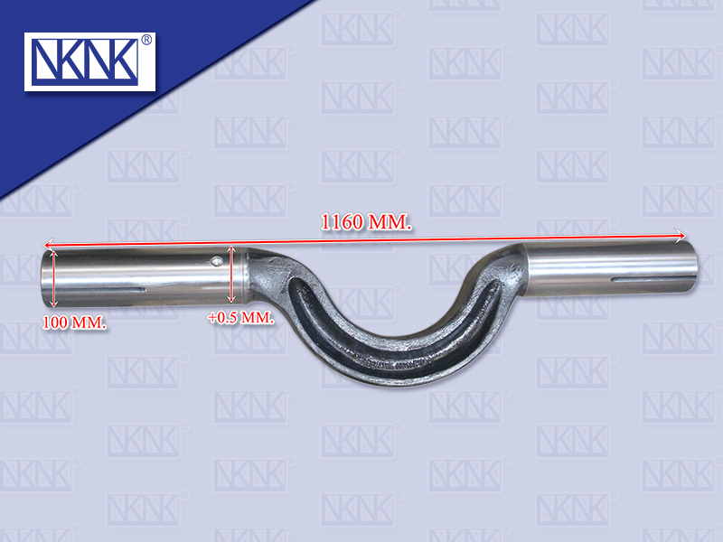 แกนเพลาโบกี้ NS 1160 MM ตัวงอ โคนแกนใหญ่พิเศษ +0.05 MM )