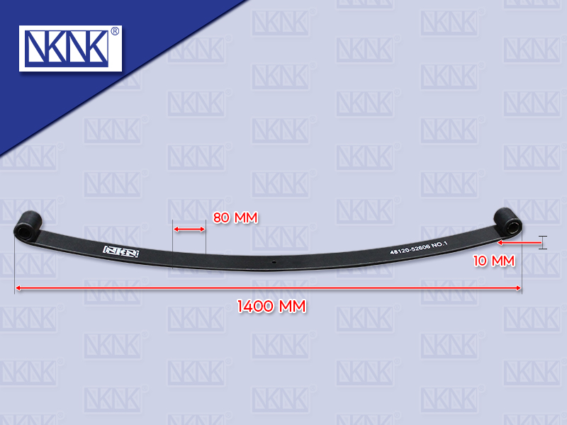 แหนบแผ่นหน้า HN HITEX ตัวหู ตัวที่ 1 80*10*1400