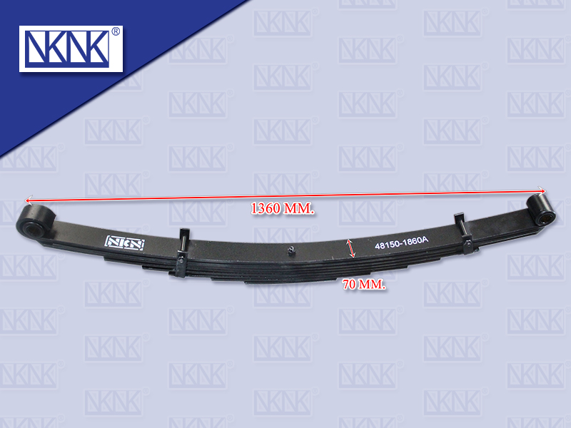 แหนบหน้า HN MEGA FC4J 6 ล้อ ทั้งตับ 8 ชั้น 11*70*1360 MM