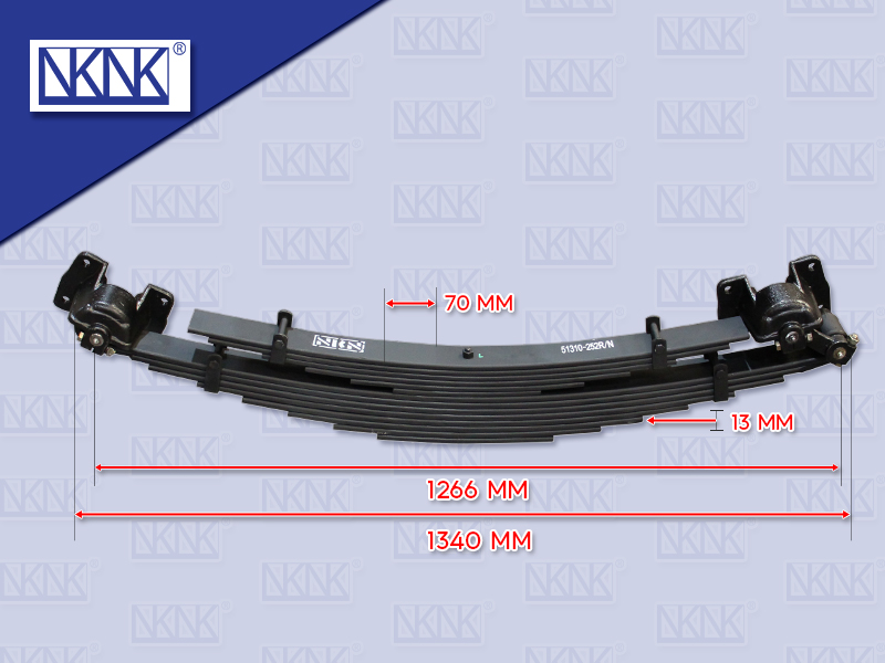แหนบหลัง IS FBR หนาพิเศษ ทั้งตับ 14 ชั้น ซ้าย + ตุ๊กตา ทั้งชุด