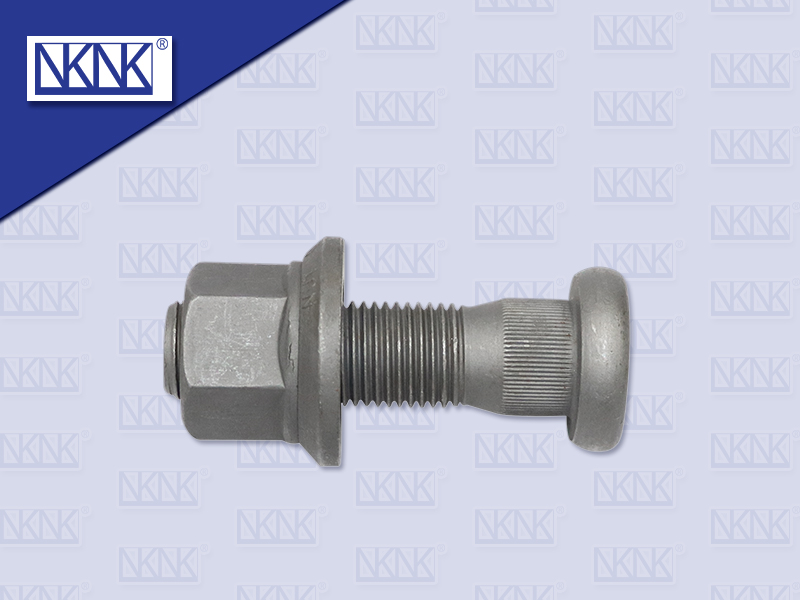 น๊อตล้อสแกนเนีย หัวกลม บ่าเป็น ร่อง หยาบ