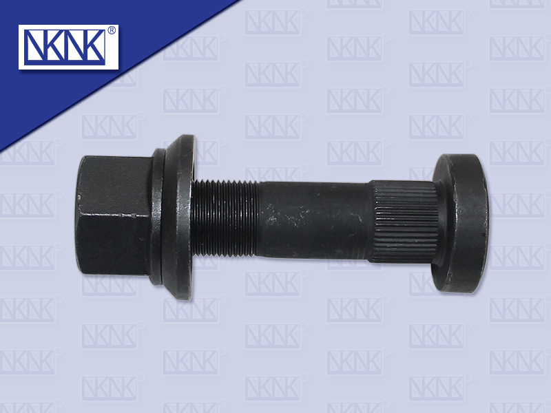 น๊อตล้อเพลาพ่วง FUWA 10 น๊อต ขวา อย่างดี หัวกลม บ่า ร่อง 112 MM