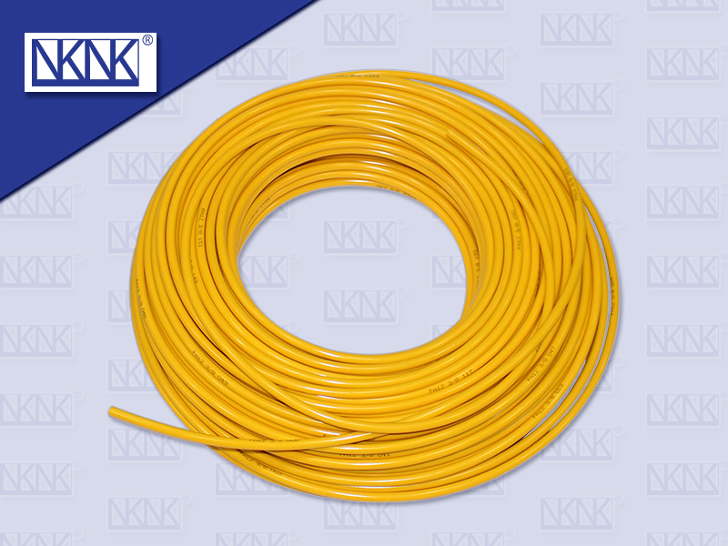 สายลมรถพ่วง สีเหลือง 2 ชั้น ม้วนละ 100 เมตร