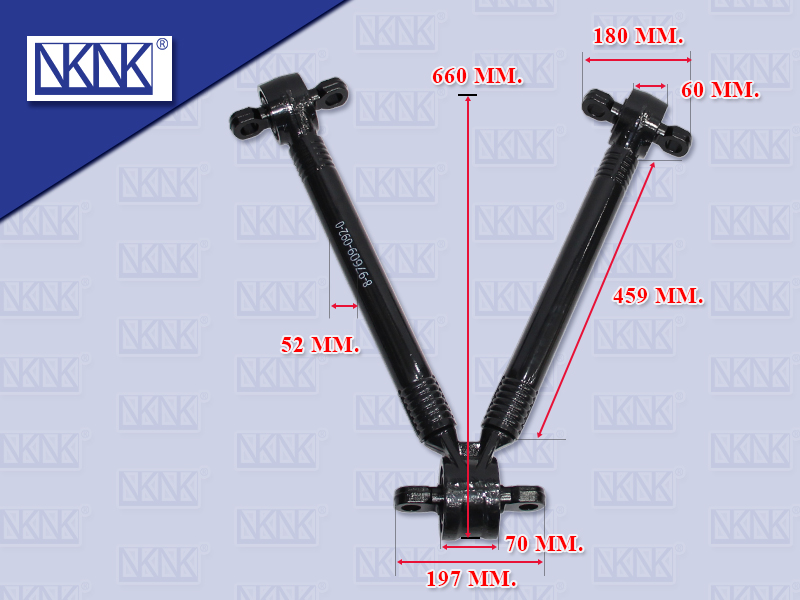 ก้านลูกหมากตัว V IS DECA240/300 10น๊อต ครบชุด ขนาดแป๊บ 459 MM