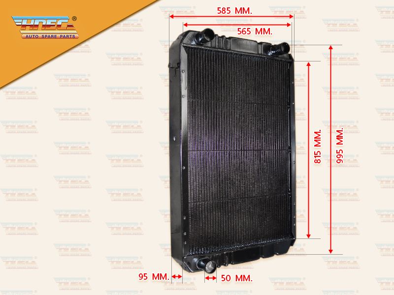 หม้อน้ำ IS 6HK1 บน ท่อน้ำ 2 ท่อ ล่าง ท่อน้ำ L