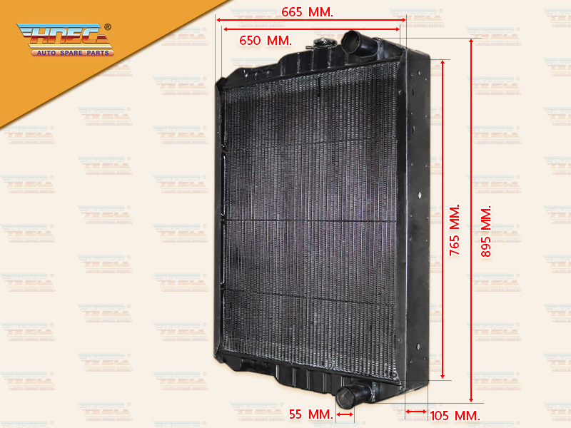 หม้อน้ำ HN FL 1M-FM 3M ฝาหม้อน้ำอยู่กลาง ท่อน้ำ บน ล่าง R 16440-0013G